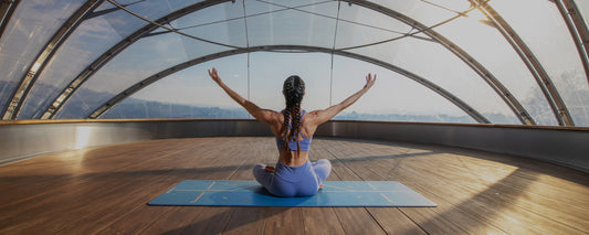 Blue Sky Rainbow Yoga Mat