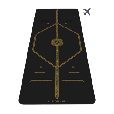 Liforme Black & Gold Travel Yoga Mat