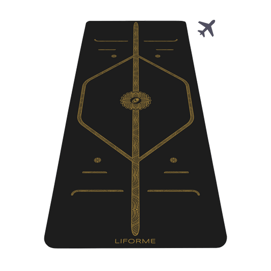 Liforme Black & Gold Travel Yoga Mat